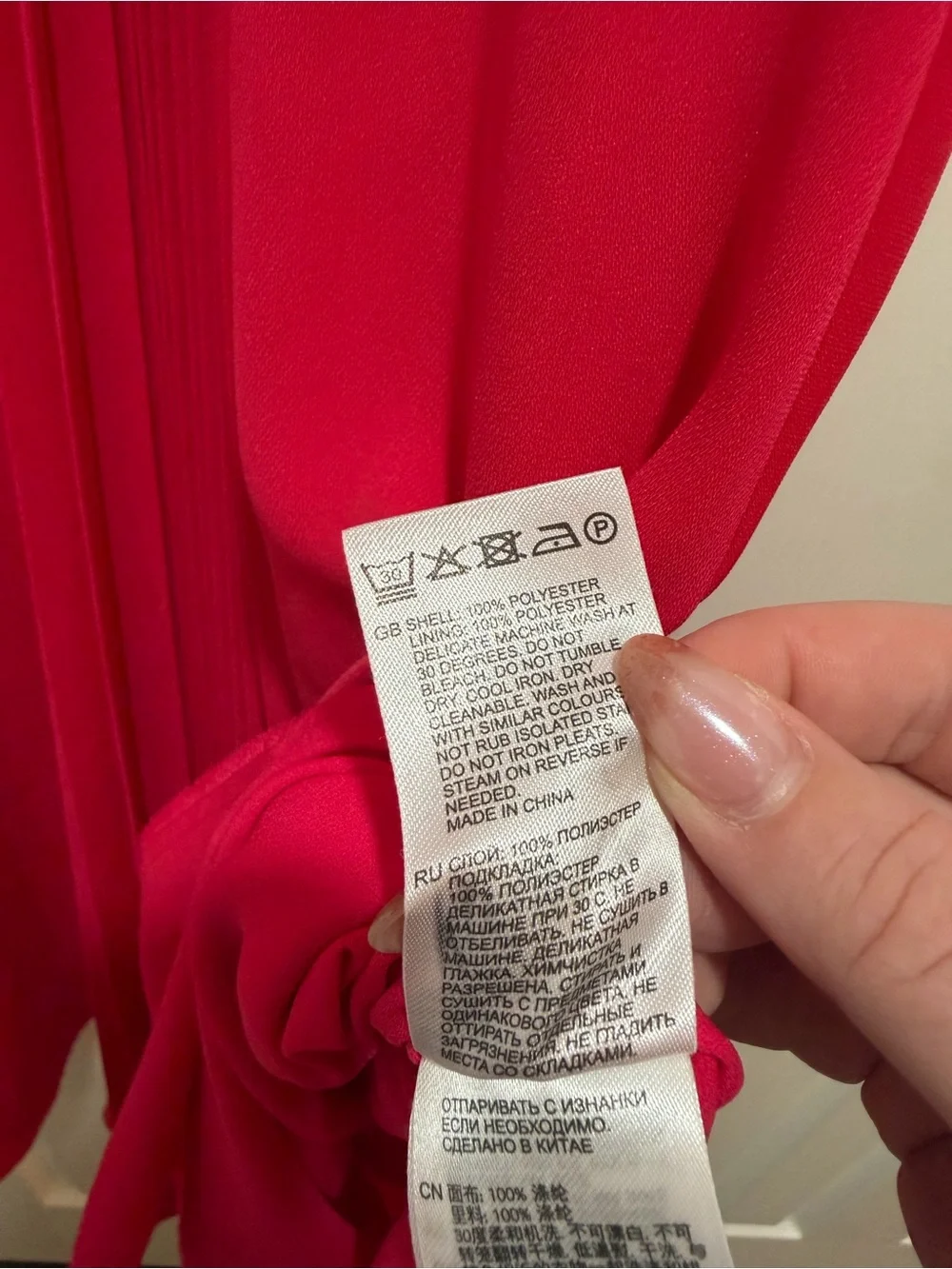REISS Claire Pleated Fitted Midi Dress Pink Size 6